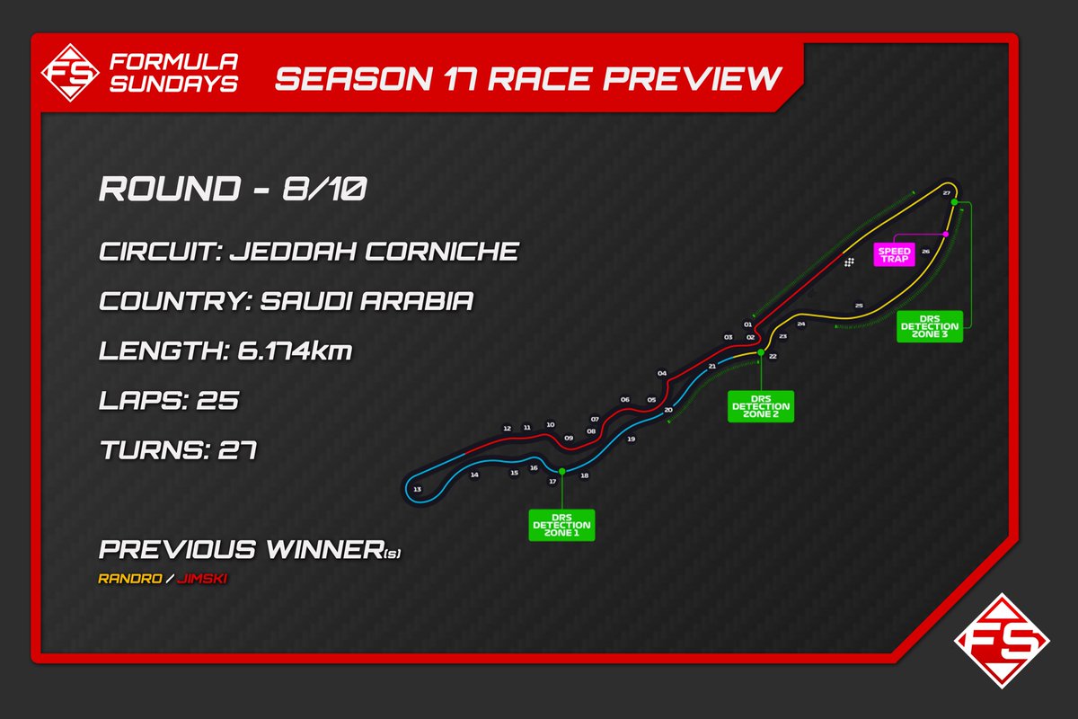 We are going live!
Can Syd close the championship gap even further or can <a href="/F1Seagull/">Seagull</a> finally achieve his next win after 3 winless races? 👀
🔴 twitch.tv/sundaysesport