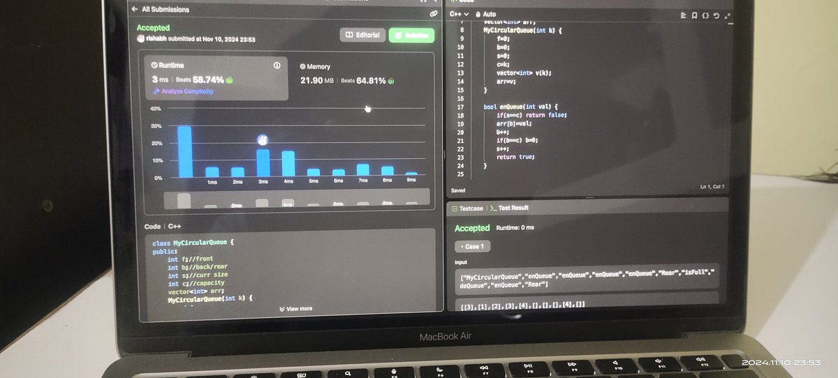 RishabhPal34339's tweet image. Day 16 of my #100daycode challenge
👉 Learned callback function, asynchronous, promises from cohort 2.0 by @kirat_tw
👉 Solved queue problem on Leetcode
👉 Learned BST concept
#leetcode
#DSA
#WebDevelopment
#javascript