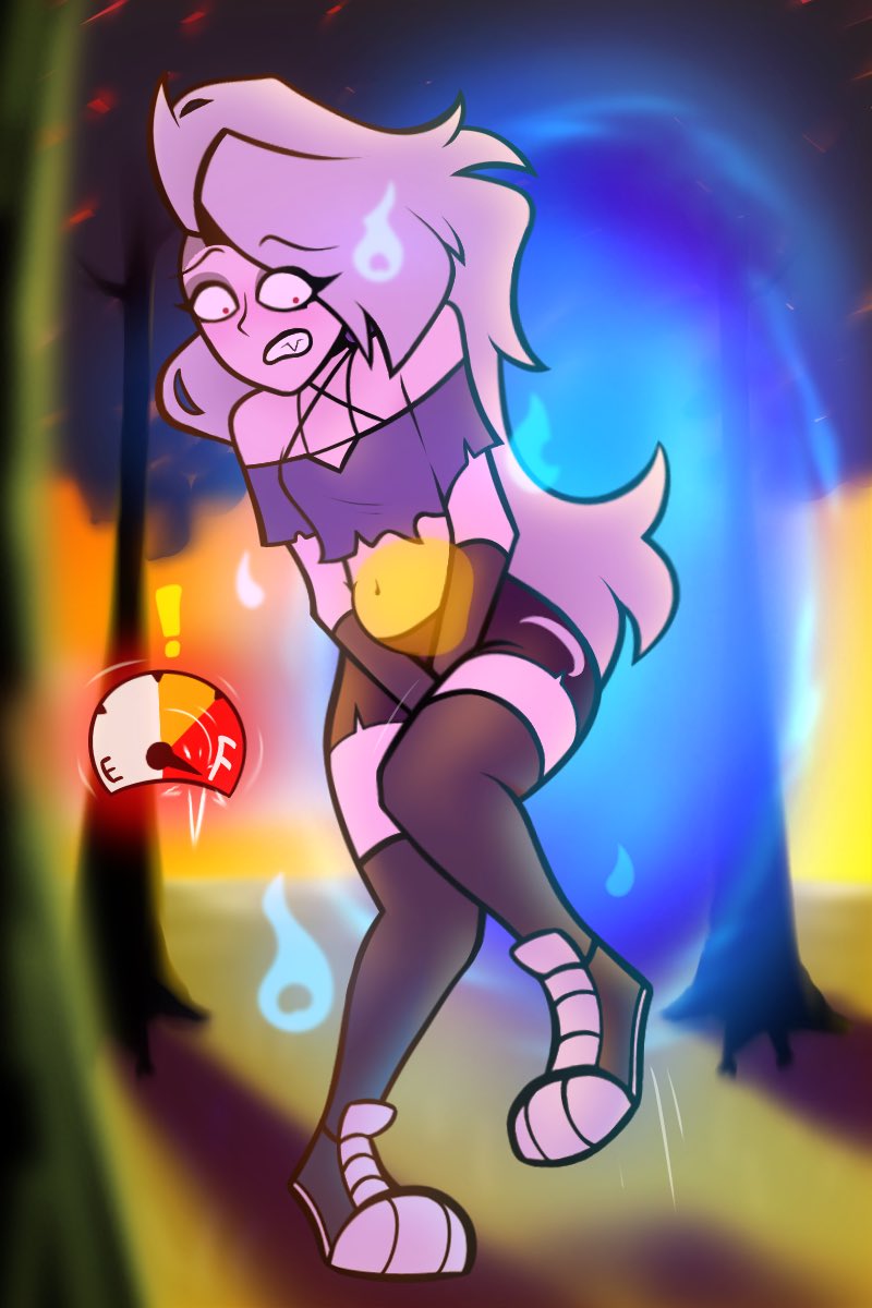 Whoops! Loona forgot one of the most important rules of shapeshifting! Let's hope she can finish her mission quickly... #omorashi #bladderbulge #HellaverseKinkWeek <a href="/HellaverseKinkW/">Hellaverse Kink Week</a>