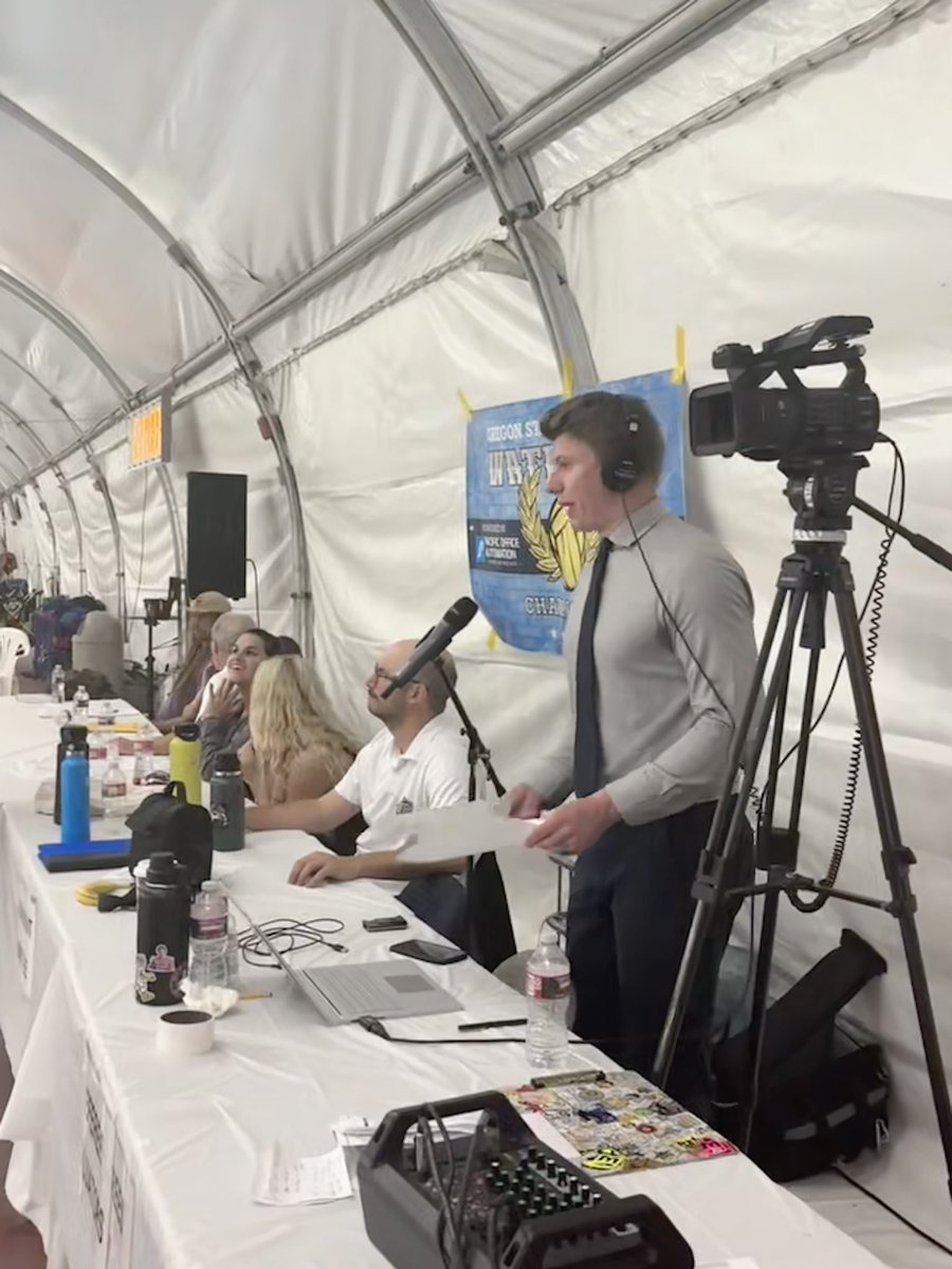 peytonthomastv's tweet photo. Felt great to be back in the broadcast booth (er, table), and calling water polo for the first time.

It’s even sweeter to crown a local champion in the state final, and help grow the sport in Central Oregon.

Congrats Summit! 🏆 https://t.co/ZdrBG4qUc1