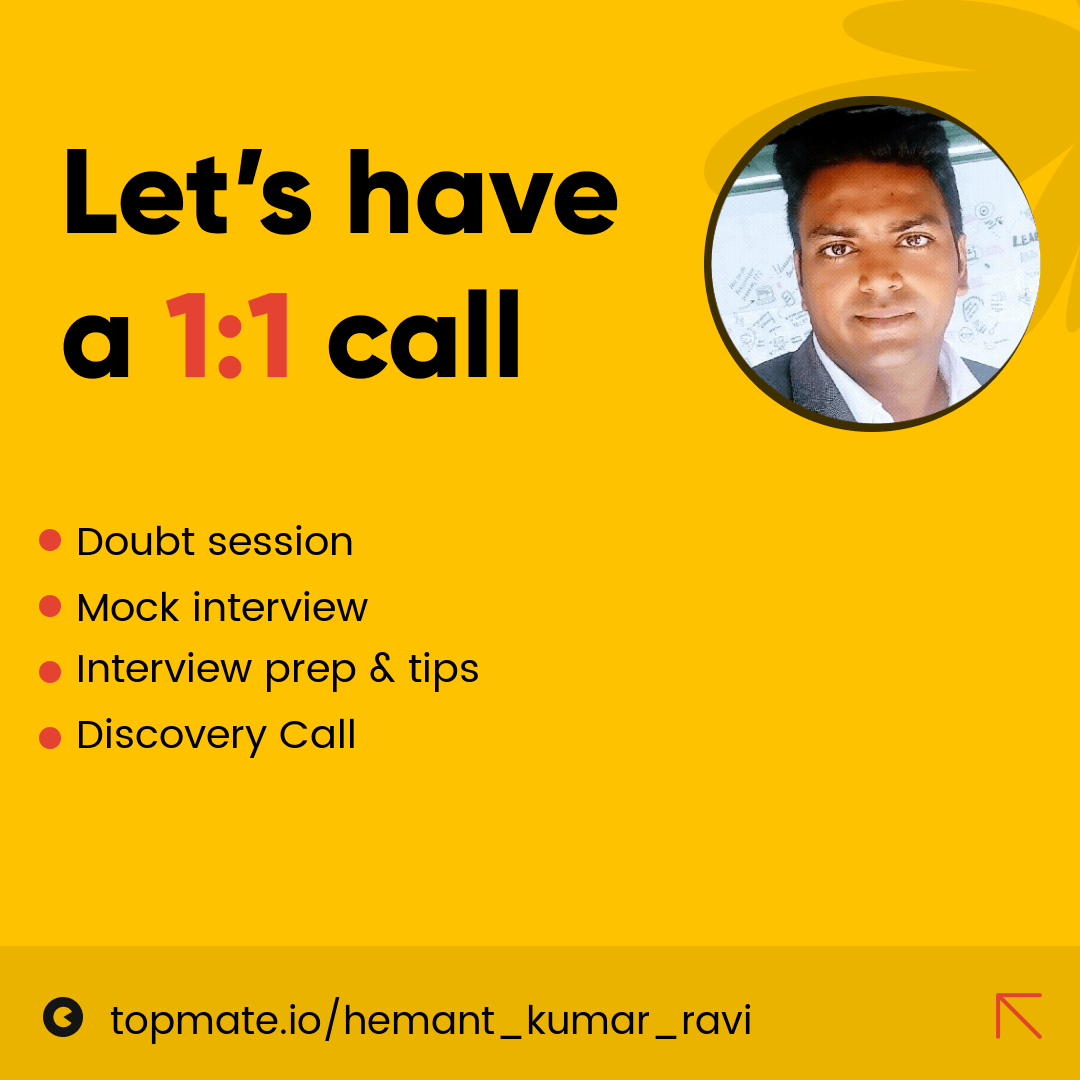 hemantravi4's tweet photo. Hey everyone!

I've been getting a lot of DMs for guidance, so decided to take action on it.

I'm excited to help folks out and give back to the community via Topmate. Feel free to reach out if you have any questions or just want to say hi!

https://t.co/rMQQwJefHB https://t.co/94kM9KdYrv