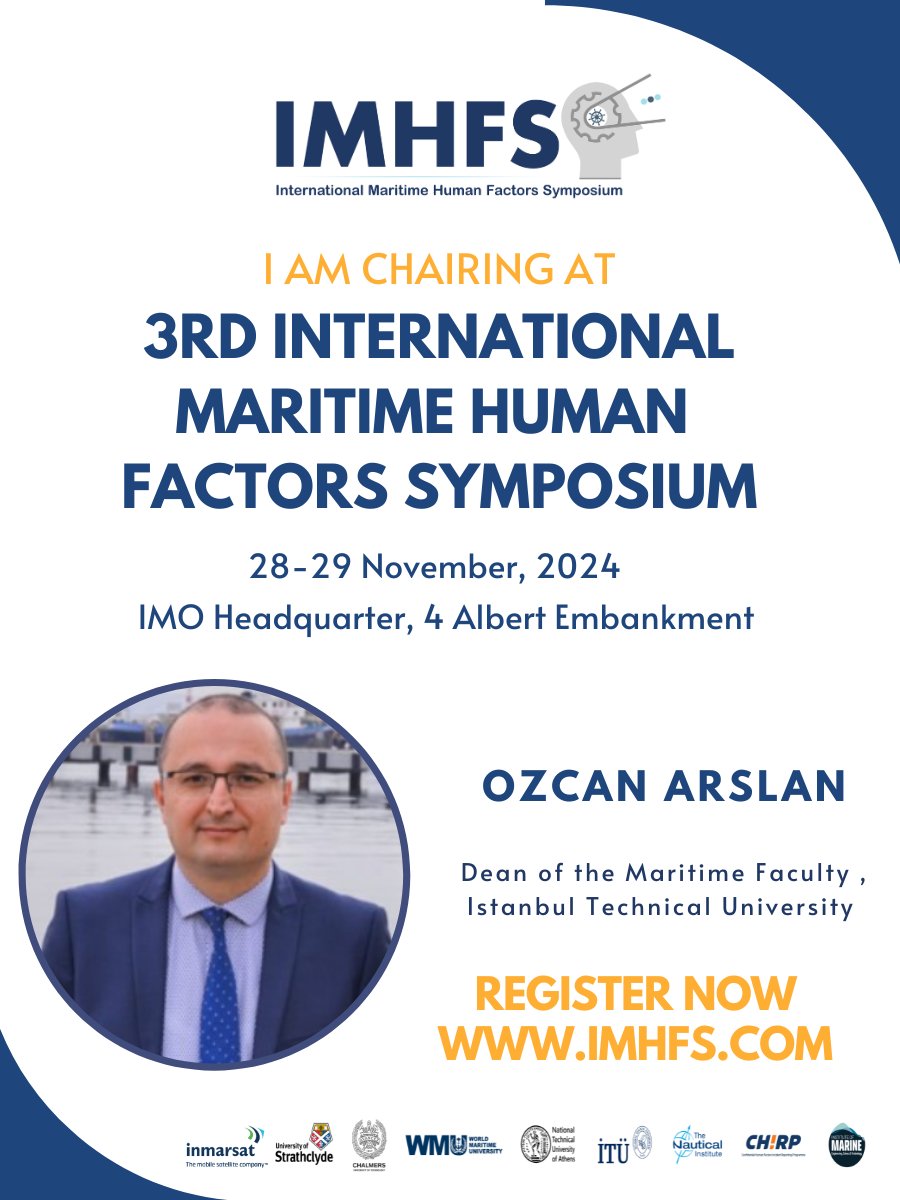 Denizcilikte İnsan Faktörü, 28-29 Kasım'da Uluslararası Denizcilik Örgütü (lMO)da İTÜ'nün de düzenleyici olduğu sempozyumda tartışılacak. #İTÜ #Denizcilik <a href="/ProfHasanMandal/">Prof. Dr. Hasan Mandal</a> <a href="/itu1773/">İTÜ - İstanbul Teknik Üniversitesi</a>