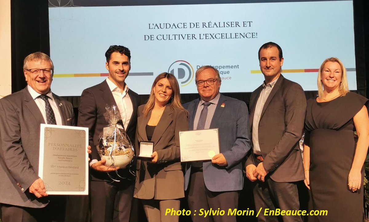 luc_provencal's tweet photo. 06/11/24 : «44e Souper annuel des gens d’affaires de La Nouvelle-Beauce» par #denb. Roger Plante intronisé au «Club des Bâtisseurs». Le titre de «Personnalité d’affaires de l’année» revient à Maréva Bédard. #lesperesnature. Félicitations à vous deux. #beaucenord https://t.co/uHGJNwqPvT