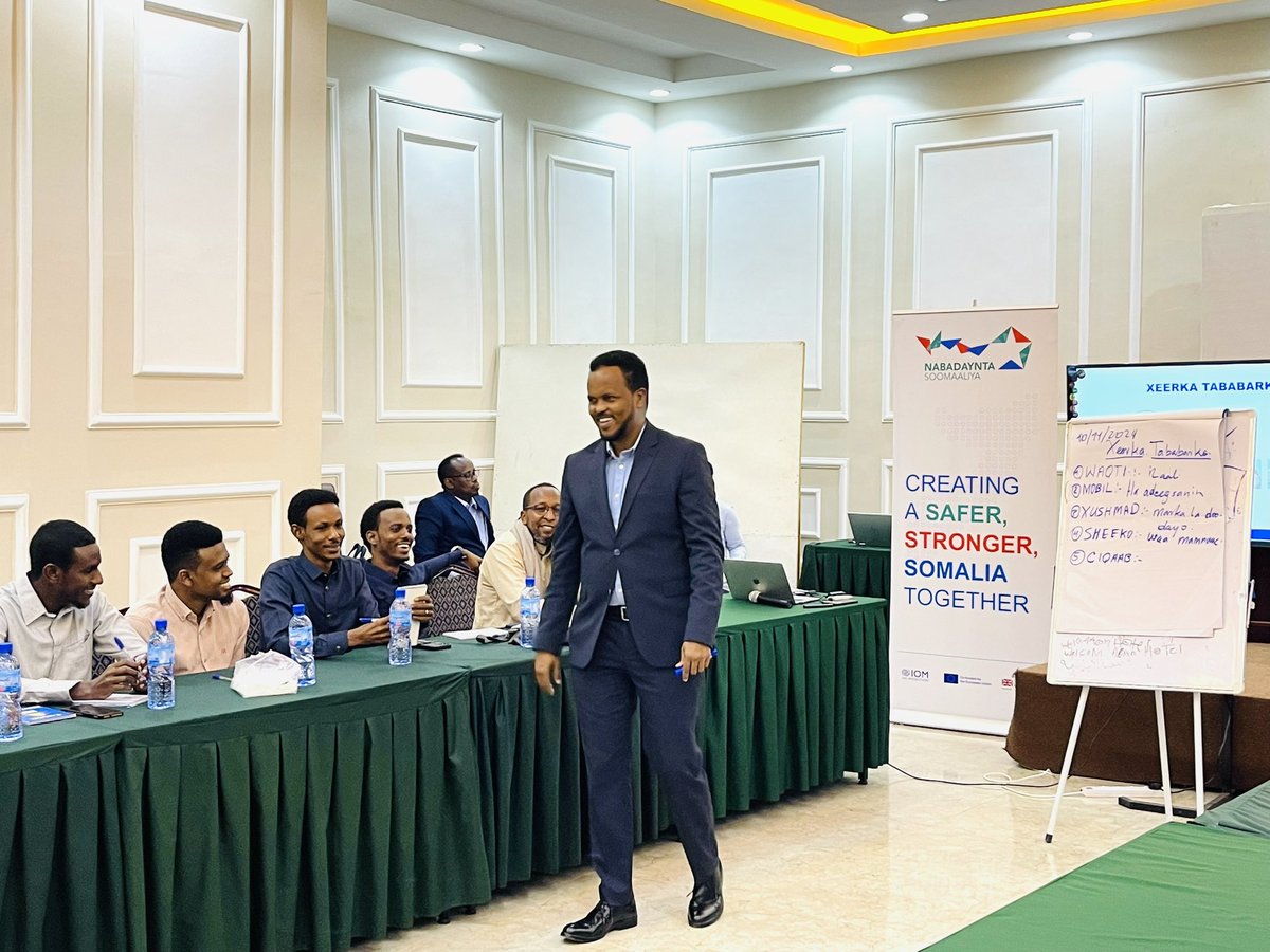 qadarhk's tweet photo. The first day of training @Nabadaynta is supporting the induction training for the new judges and prosecutors in Jubaland,the training will continue in the coming 10 days with @SomaliaJti 

@IOM_Somalia @UKinSomalia @EU_in_ https://t.co/He62LVIjWe