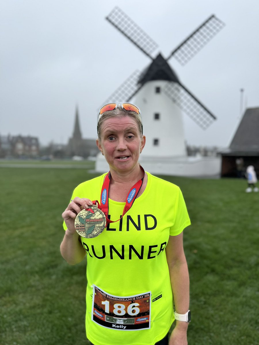 barton_kell's tweet photo. A nice little run in #Lytham this morning for Fylde Coast Runners ‘Windmill 10k’, in the rain 🌧️

And a poignant remembrance tribute before the start of the race 

#LestWeForget2024 #BlindRunner #GuideRunner https://t.co/UjId4mRkGC