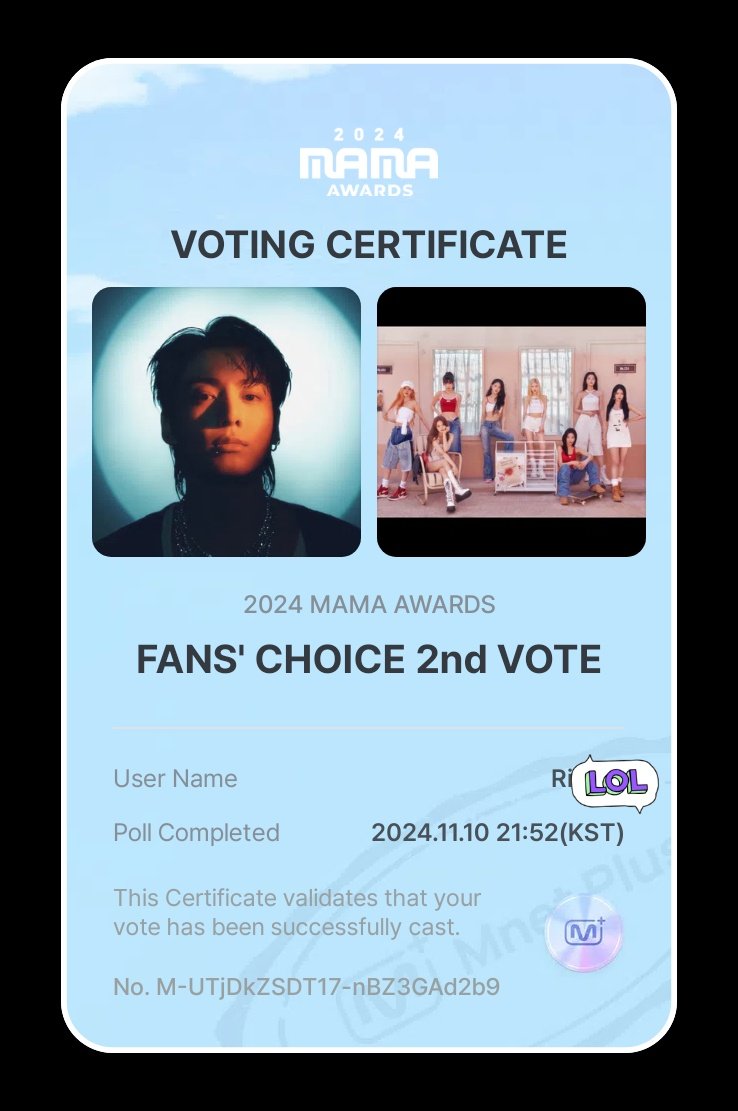 RiaCooky's tweet photo. 👍
#jungkook  #2024MAMAVOTE https://t.co/BG7DTYAFDo