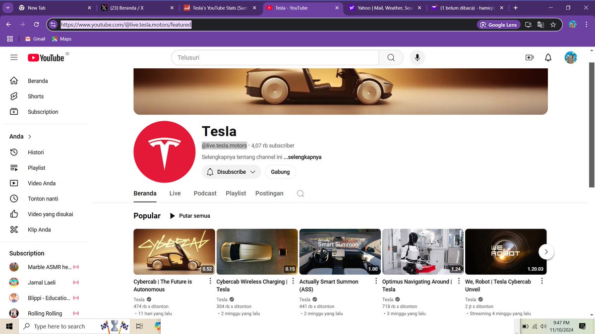 hamiqi's tweet photo. hai @TeamYouTube  mohon bantuan, chanel youtube https://t.co/A1TKz8FJ6f dan gmail saya sudah di retas, nomor hp dan email verifikasi saya sudah diganti
sekarang yotube saya berubah menjadi tesla, mohon bantuannya terima kasih https://t.co/nhkMXqrG4h
