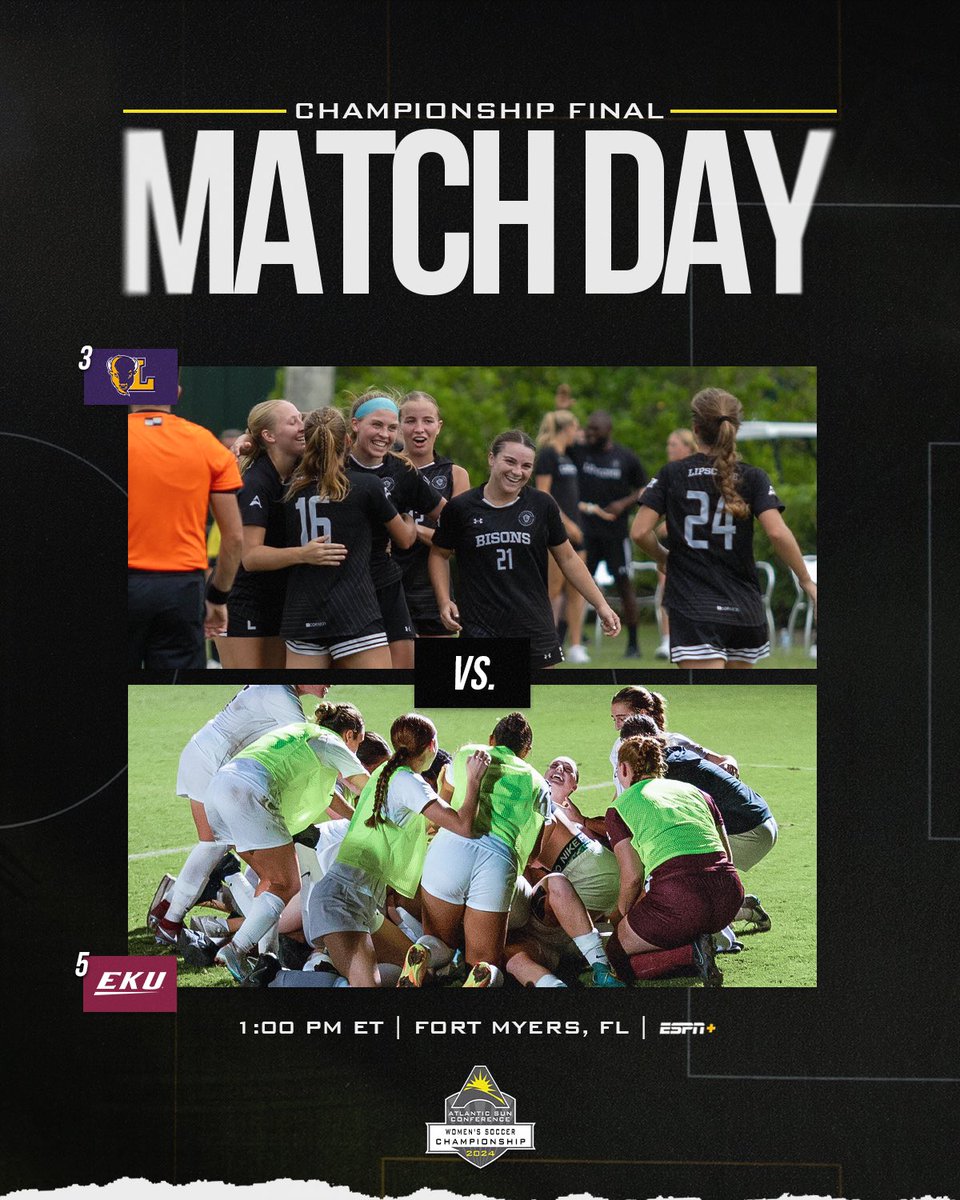 ASUNSports's tweet image. For the title 🏆

@LipscombWSOC 🆚 @EKU_Soccer 

📺 espn.com/espnplus/playe…