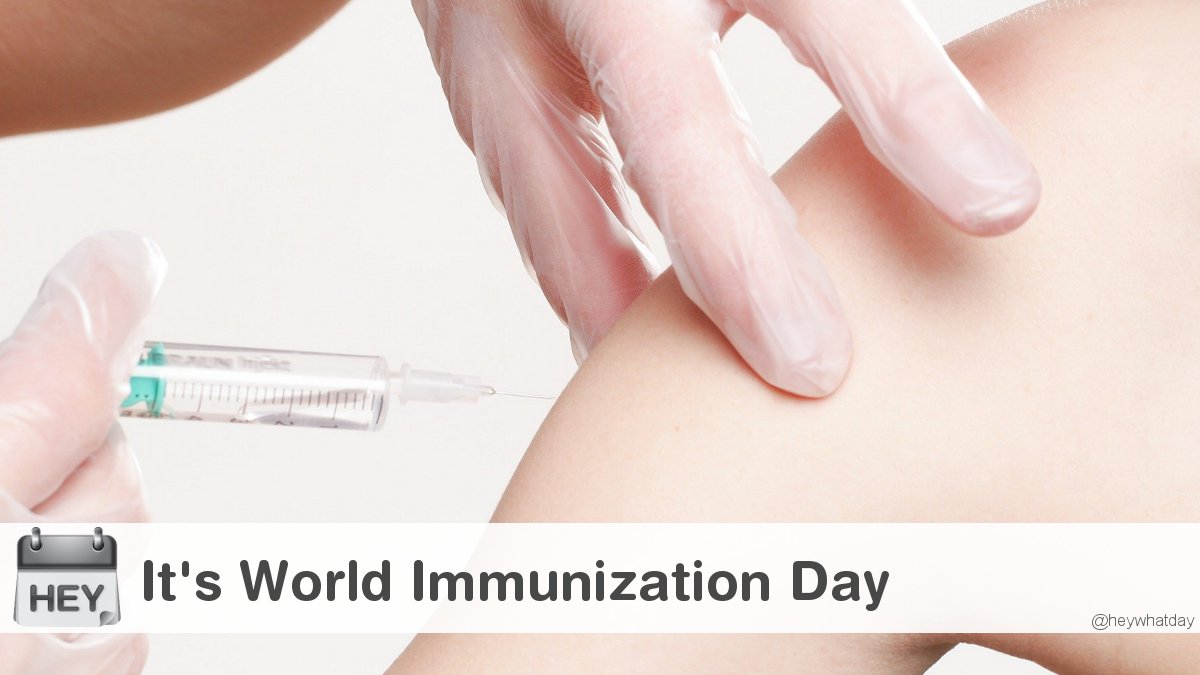 HeyWhatDay's tweet photo. It's World Immunization Day!
#WorldImmunizationDay #Immunization #ImmunizationDay https://t.co/DoO44LSAmL