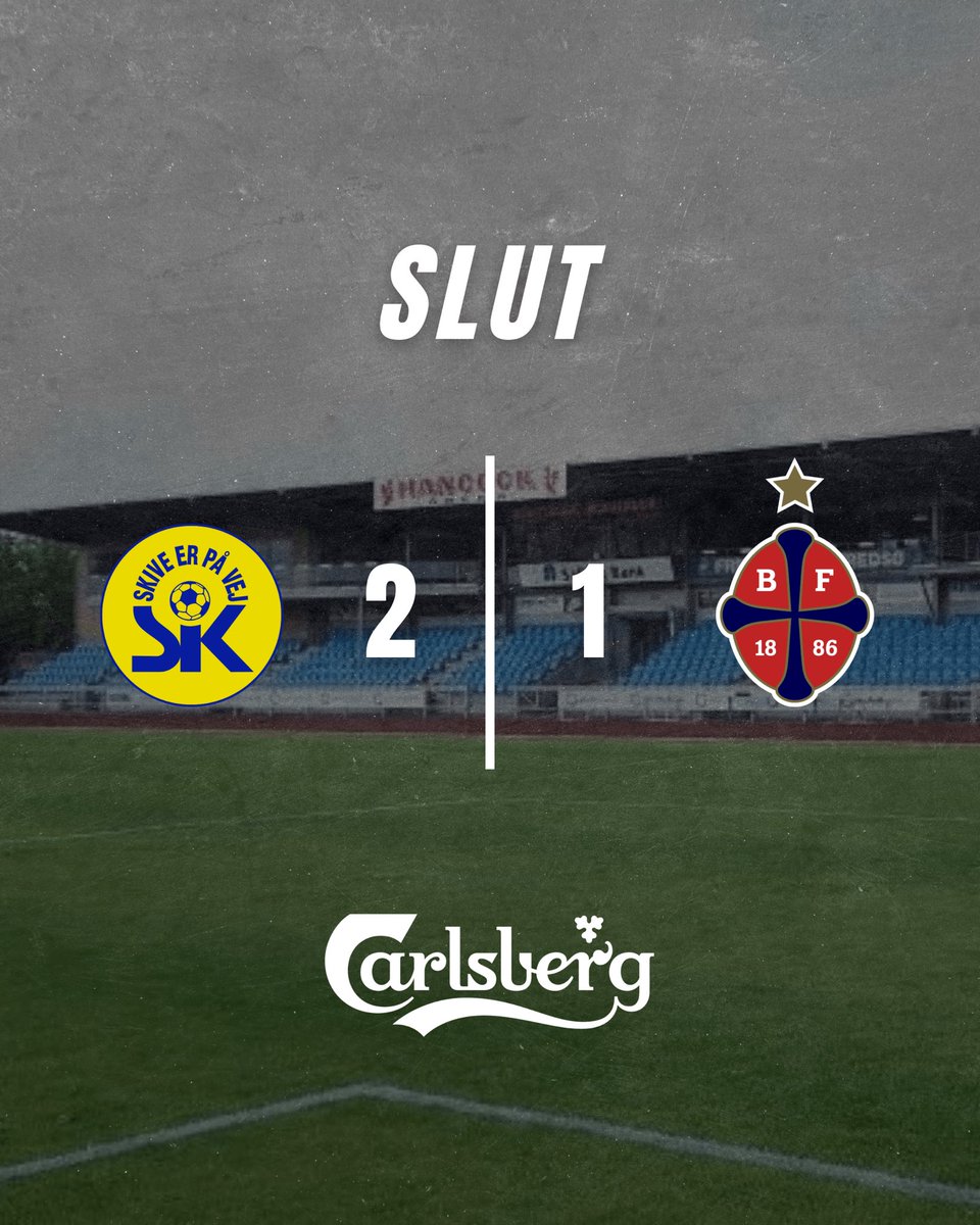 SLUT ⏹️

Efter 1-0 i halvlegen fik Jonathan Mathys udlignet til 1-1 på straffe i begyndelsen i 2. halvleg, men i overtiden scorede Skive til 2-1 og vi må rejse hjem uden point 🙁

Tak til jer, der tog turen til Skive og støttede holdet 🙏