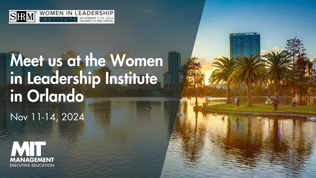 If you're at the <a href="/SHRM/">SHRM</a> Women in Leadership Institute in Orlando this week, stop by our booth, say hello, and enter our drawing for a complimentary course! We offer 90+ courses, both in-person and online. Learn more here: mitsln.co/V1ls50U3zbu #SHRM #MITSloan #ExecutiveEducation