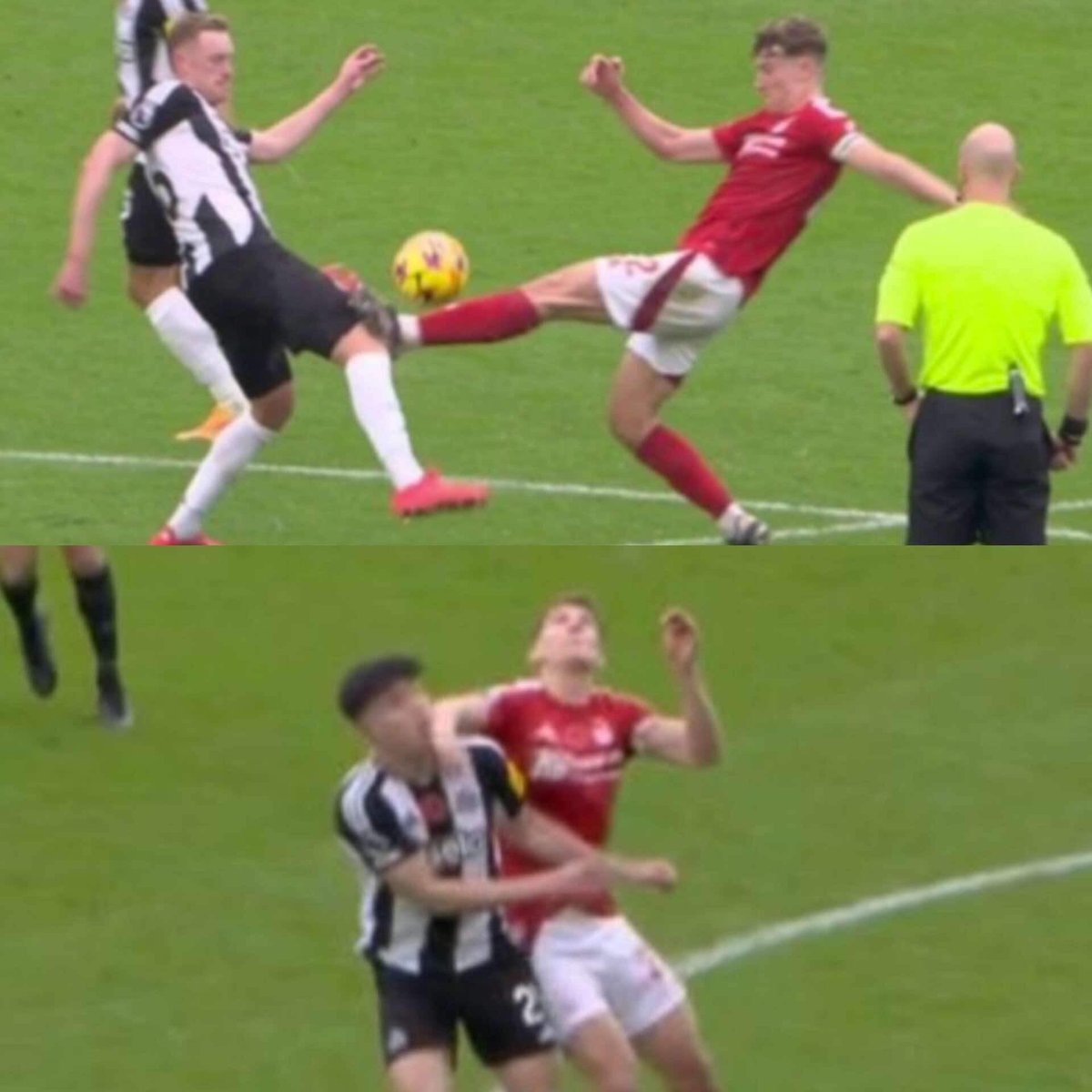 taxikev's tweet photo. Defo think the ref should be wearing a Forrest top https://t.co/66UR4B3CWr