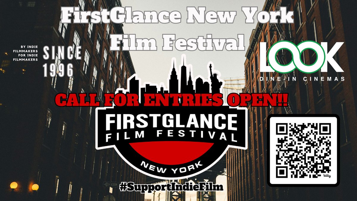 FirstGlanceFilm's tweet photo. 28 years in #Philly
25 years in #LosAngeles
Call for Entries
Inaugural @FirstGlanceFilm New York #FilmFestival
Submit your #indiefilm and screen @LOOKDineIn https://t.co/Qscf8pZVgd
#SupportIndieFilm #FilmX #FilmTwitter #FGNY #NewYork #Filmmakers https://t.co/lerdpplo0w