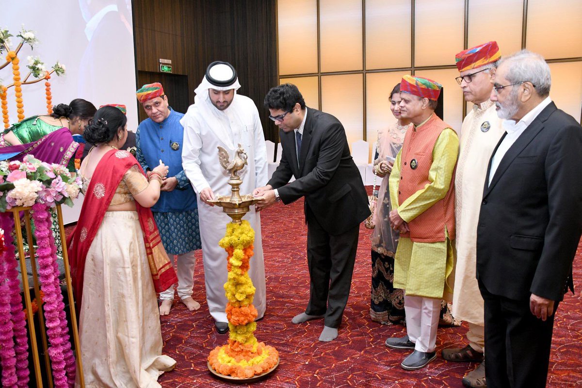 IndiaInBahrain's tweet image. Rajasthanis in Bahrain organized an event ‘Diwali Milan’ to celebrate #Diwali2024. Ambassador H.E. Mr. Vinod K. Jacob attended the event as Chief Guest.