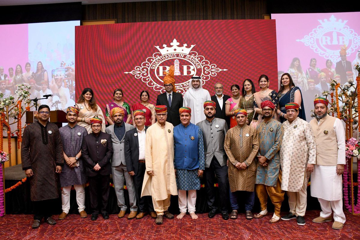 IndiaInBahrain's tweet image. Rajasthanis in Bahrain organized an event ‘Diwali Milan’ to celebrate #Diwali2024. Ambassador H.E. Mr. Vinod K. Jacob attended the event as Chief Guest.