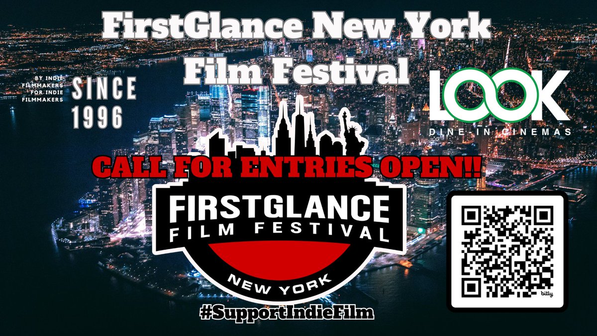 FirstGlanceFilm's tweet photo. 28 years in #Philly
25 years in #LosAngeles
Call for Entries
Inaugural @FirstGlanceFilm New York #FilmFestival
Submit your #indiefilm and screen @LOOKDineIn https://t.co/Qscf8pZnqF
#SupportIndieFilm #FilmX #FilmTwitter #FGNY #NewYork #Filmmakers https://t.co/R4KKZW9ztd