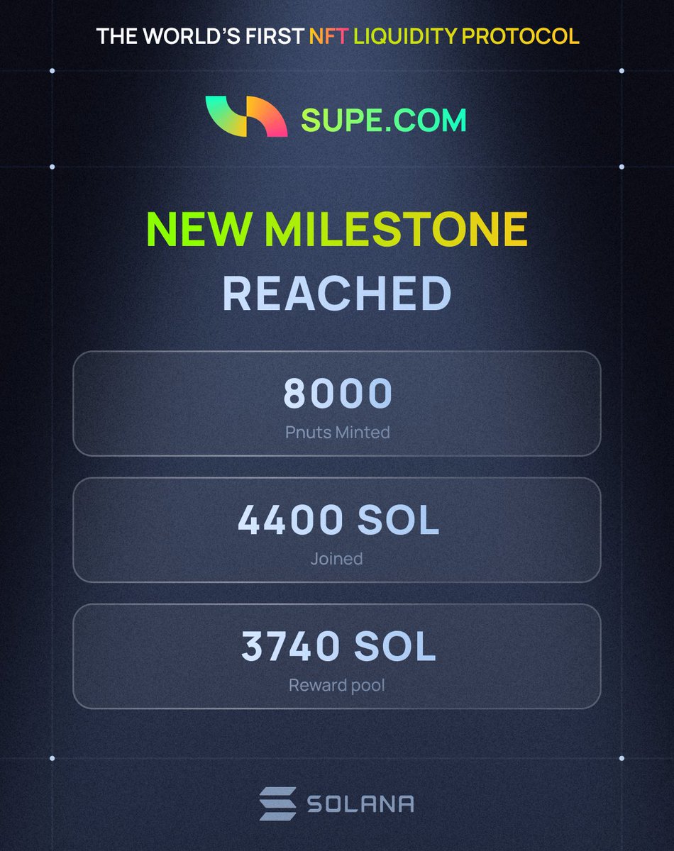 Supe.com (@supedotcom) on Twitter photo Congrats <a href="/superpnutnft/">Super Pnut</a> 🐿️
Welcome more high-quality communities to join the new world of NFT 🎉 Congrats <a href="/superpnutnft/">Super Pnut</a> 🐿️
Welcome more high-quality communities to join the new world of NFT 🎉