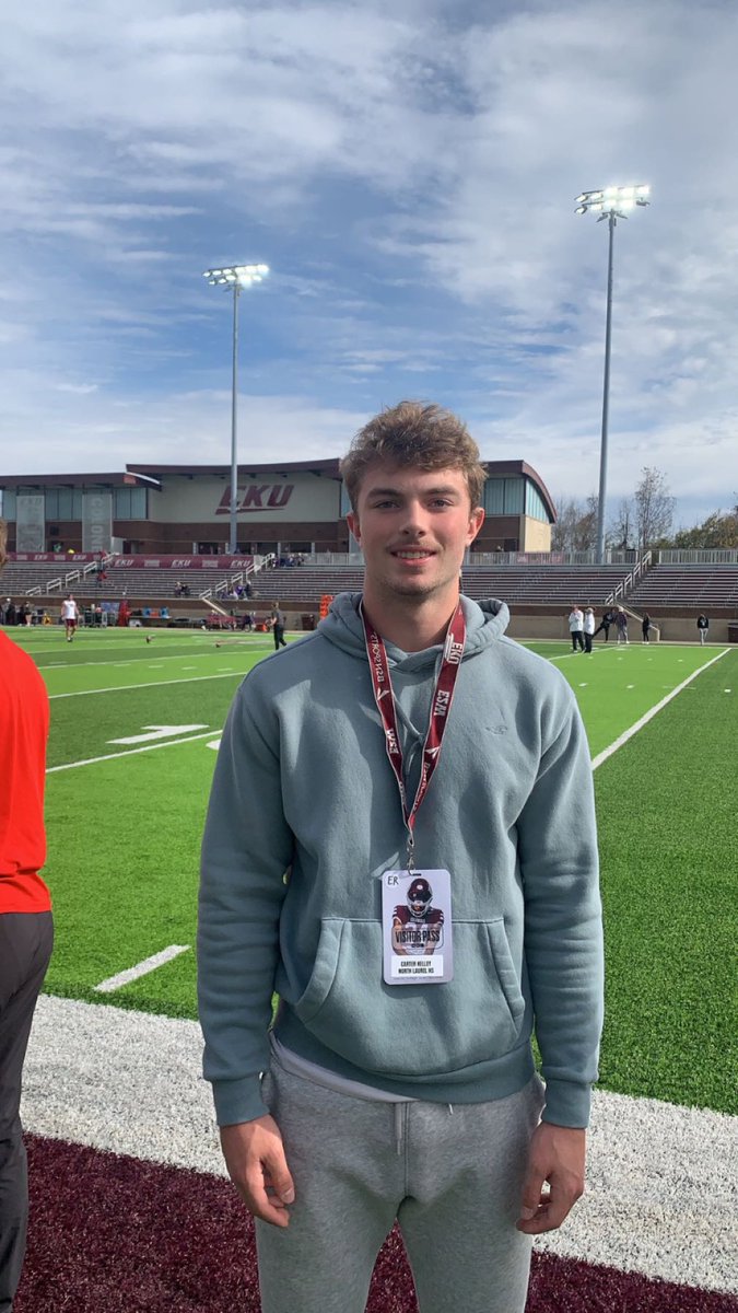 Carter Kelley (@carterkelley_) on Twitter photo Thank you <a href="/EKUFootball/">EKU Football</a> for having me on a game day visit. I can’t wait to get back on campus! <a href="/_evanduke/">Evan Duke</a> <a href="/CoachDerekDay/">Derek Day</a> <a href="/CoachGriffith/">Jeff Griffith</a> Thank you <a href="/EKUFootball/">EKU Football</a> for having me on a game day visit. I can’t wait to get back on campus! <a href="/_evanduke/">Evan Duke</a> <a href="/CoachDerekDay/">Derek Day</a> <a href="/CoachGriffith/">Jeff Griffith</a>