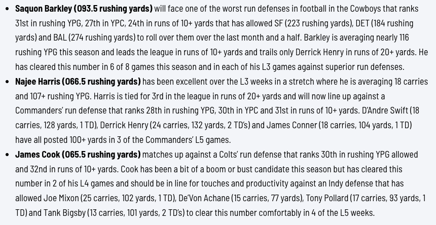 GridironIntell's tweet photo. Best QB, TB, WR &amp; TE Matchups of Week 10:

https://t.co/UNwR9CgVi6

Browse quick hitters from our preview of the best matchups across the slate to attack player prop markets and optimize your DFS lineups 🧵 https://t.co/SgAOYYbzfF