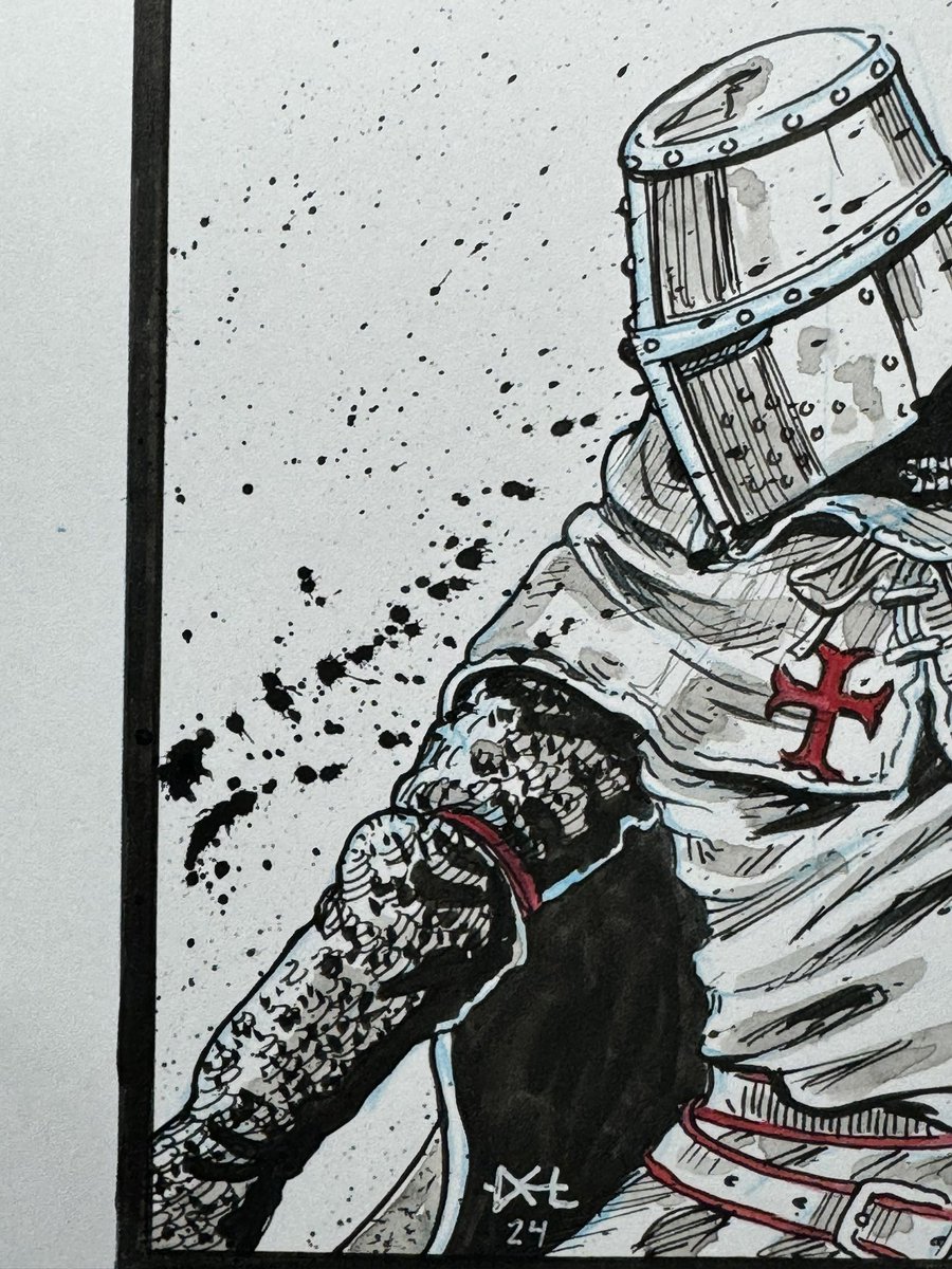 DelTeigeler's tweet photo. Crusader V— by Del Teigeler. Enjoy. #crusader #crusades #templar #drawing
#artist #warrior #dungeons #dragons #rpg #rpgfamily #ttrpg #ttrpgcommunity #classic #sword #sorcery #swordandsorcery #darkfantasy #ose #osr #medieval #osrrpg #dnd #metalart #penandink #inking https://t.co/48OtT2QLuA