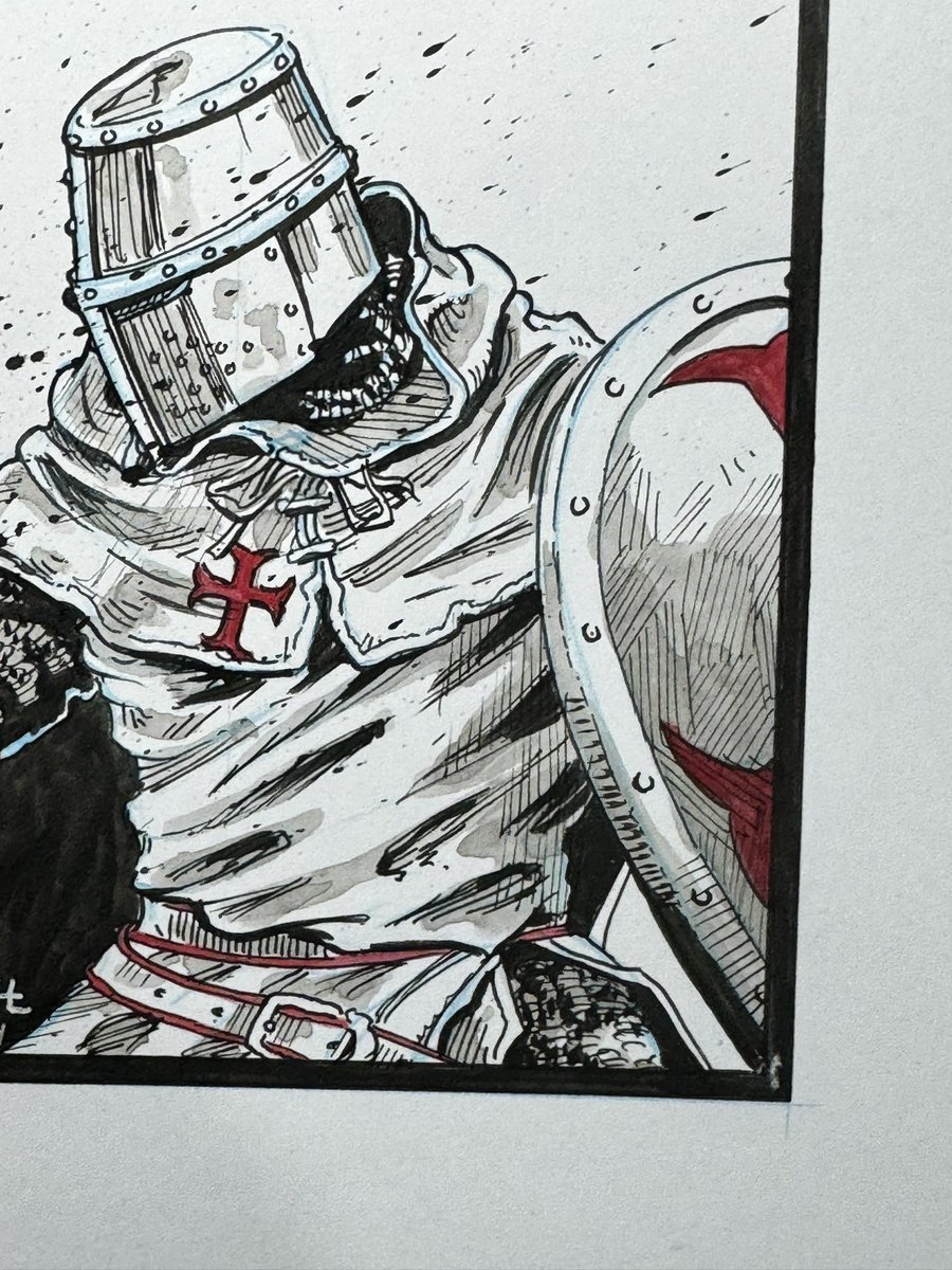 DelTeigeler's tweet photo. Crusader V— by Del Teigeler. Enjoy. #crusader #crusades #templar #drawing
#artist #warrior #dungeons #dragons #rpg #rpgfamily #ttrpg #ttrpgcommunity #classic #sword #sorcery #swordandsorcery #darkfantasy #ose #osr #medieval #osrrpg #dnd #metalart #penandink #inking https://t.co/48OtT2QLuA