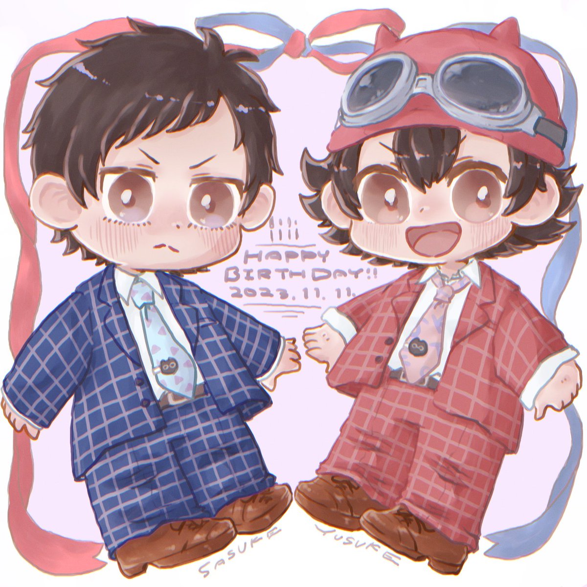 hyusan1212's tweet photo. 今年は描く余裕がなかったので昨年ので…！
今年も大好きな双子たち、おめでとう︎🫶
 #藤崎佑助誕生祭2024
 #椿佐介誕生祭2024 https://t.co/TcOrbUWvAo