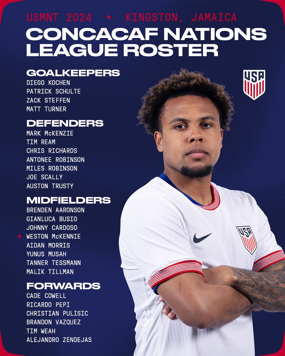 Our full <a href="/CNationsLeague/">Concacaf Nations League</a> quarterfinals squad 🇺🇸