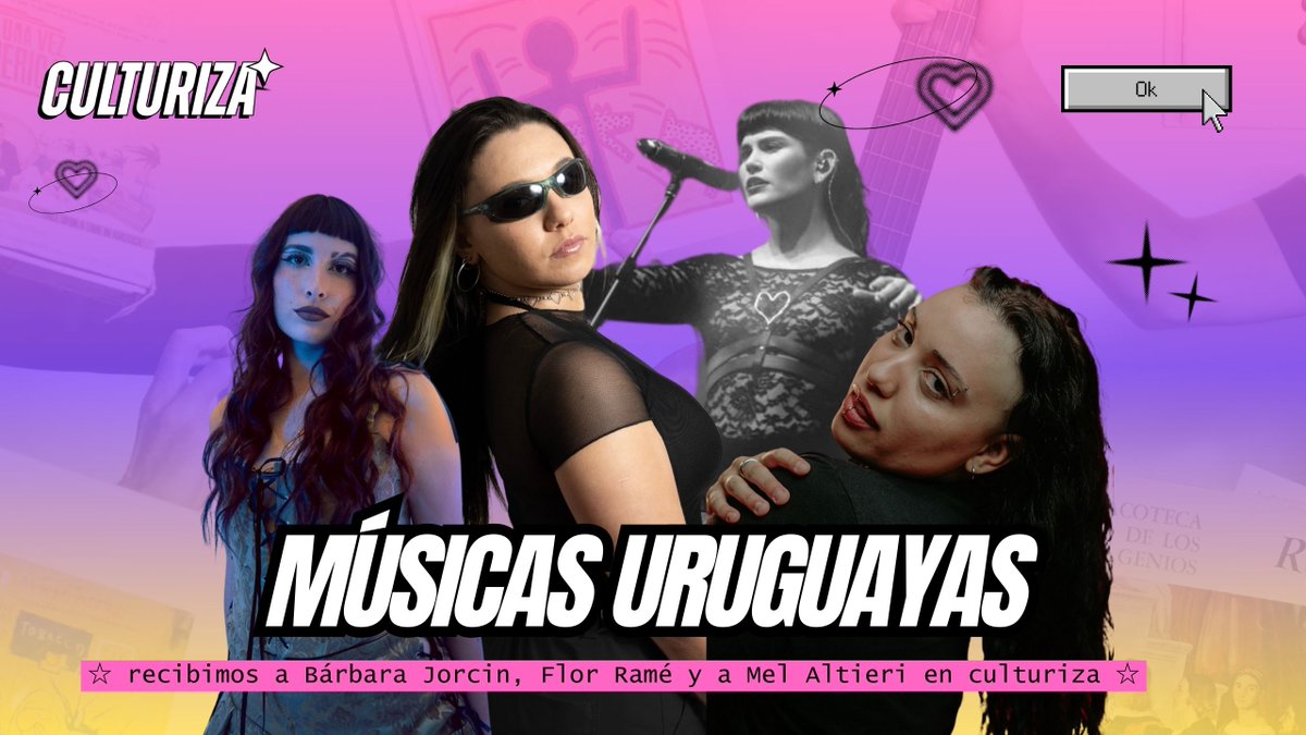 Hoy a las 18h, en CULTURIZA 🌟 tenemos un PROGRAMÚN, recibimos a las reinas absolutas de <a href="/mel_altieri/">☯mel</a>, <a href="/barbarajorcin/">Bárbara Jorcin</a> y Flø Ramé 💞 para conversar sobre la industria musical uruguaya y LAS PIBAS :)

Como siempre, por nuestro canal de YouTube
🔗 youtube.com/live/B6vNSgrZD…