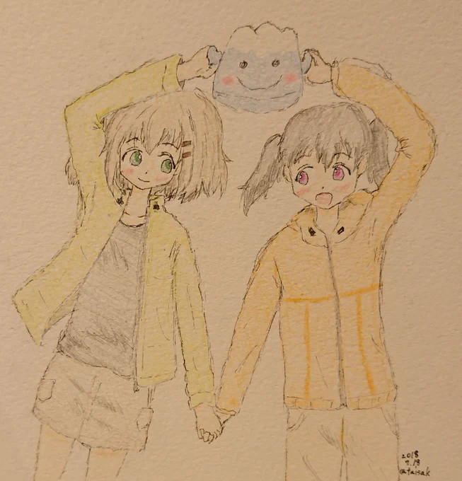 #中野梓生誕祭2024#けいおん! #倉上ひなた生誕祭2024#ヤマノススメ 過去絵だけど、あずにゃん&amp;ひなた誕生日おめでとう! 