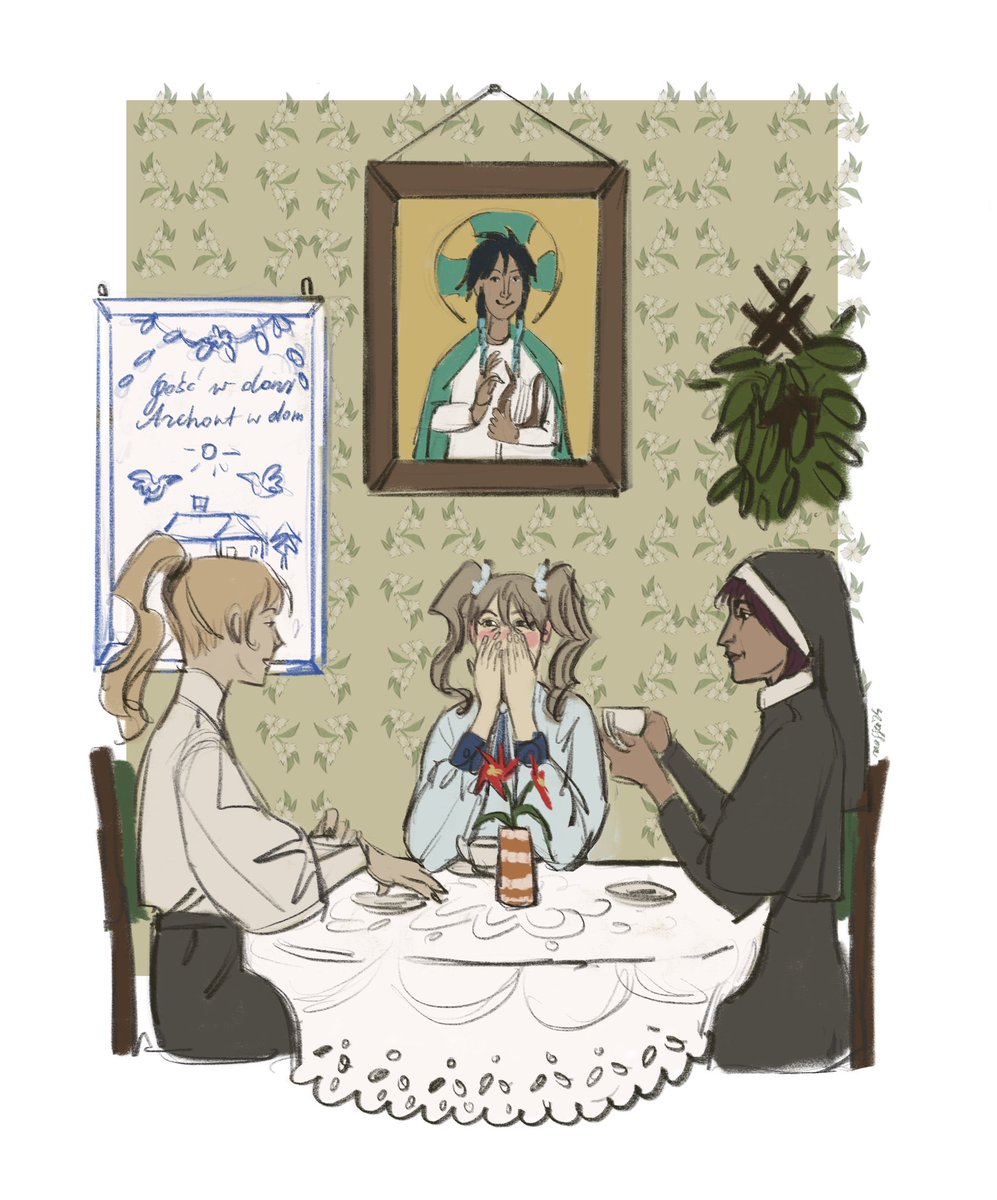 AngieMassei's tweet photo. Polonizacja Genshina #jean #barbara #rosaria https://t.co/BdZGMIQF6R