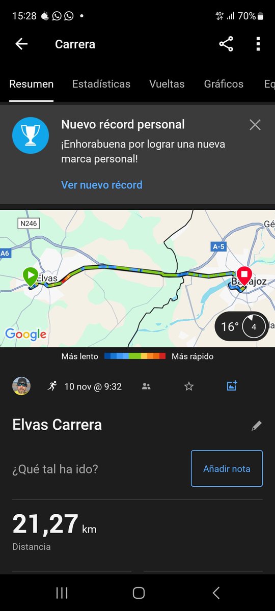 pp_gzalez's tweet photo. Ayer despediamos a mi tío Sabino, y lo he tenido muy presente en la carrera, la ha corrido algunas veces y hoy acompañaba a mi tío Luis para despedirse el de las media maratones. No será un tiempazo, pero orgulloso de haberlo hecho y no me quita nadie la cara de felicididad. https://t.co/8YZmTMen6N