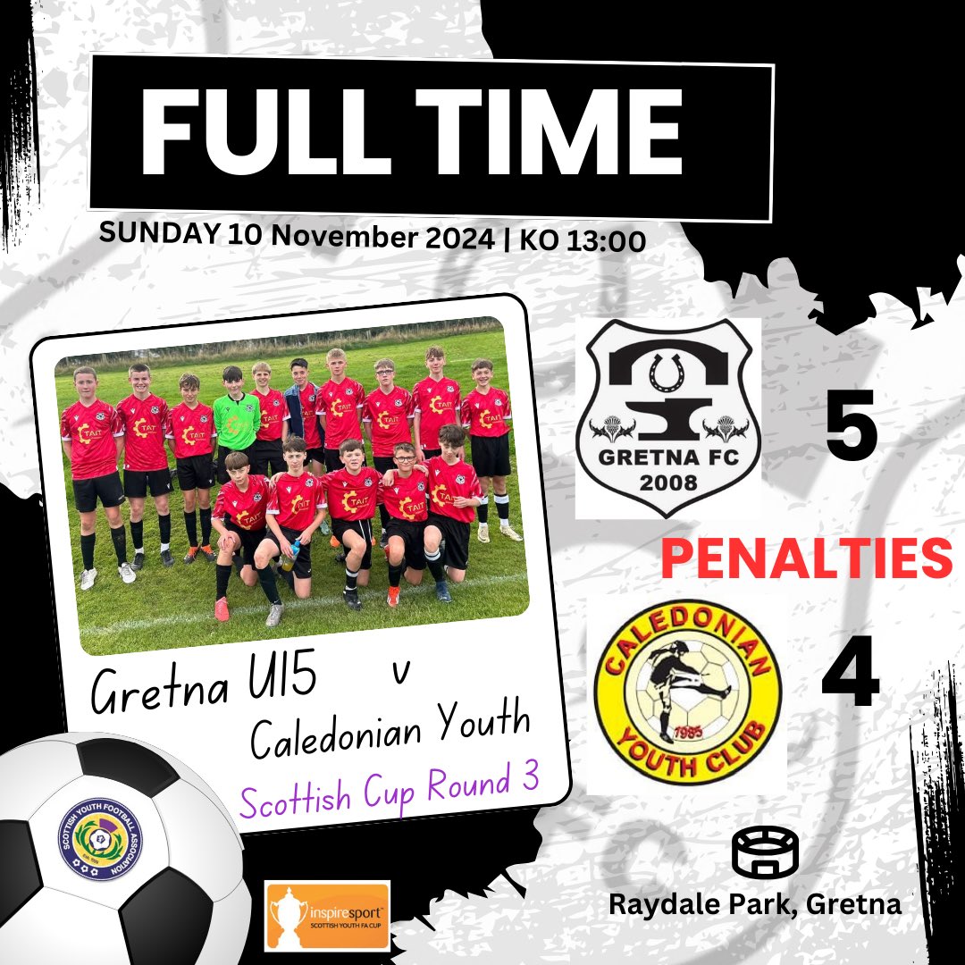 DerekHextall's tweet photo. After a fantastic game for the U15s @GretnaFC2008 @GretnaFC2008YA ending in a 3-3 draw v @CaledonianYC the lads won on penalise and progress to the 4th round @ScottishYouthFA @inspiresport Scottish cup v @dundeeunitedfc👏⚽️🥳

Every game needs a dual supporter @MissGardinerPE 🙌 https://t.co/GvzxVSWld5