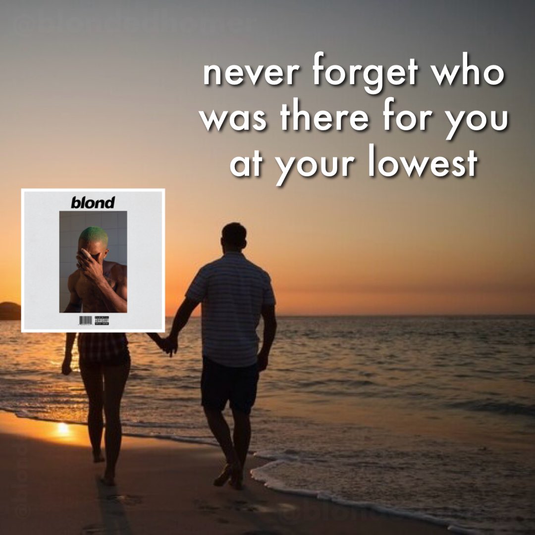 you’re listening to blonde tweet media