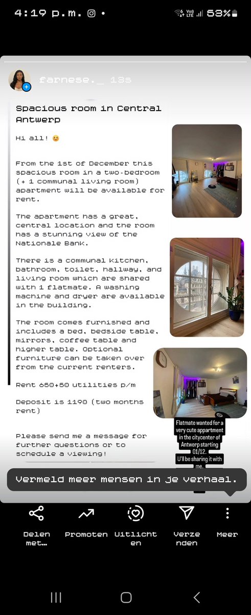 Ik zoek een huisgenootje startende 01/12 in het centrum van Antwerpen. 

Er zijn niet echt vereisten je mag alleen niet op N-VA of Vlaams Belang gestemd hebben. 

Delen zou fijn zijn :)