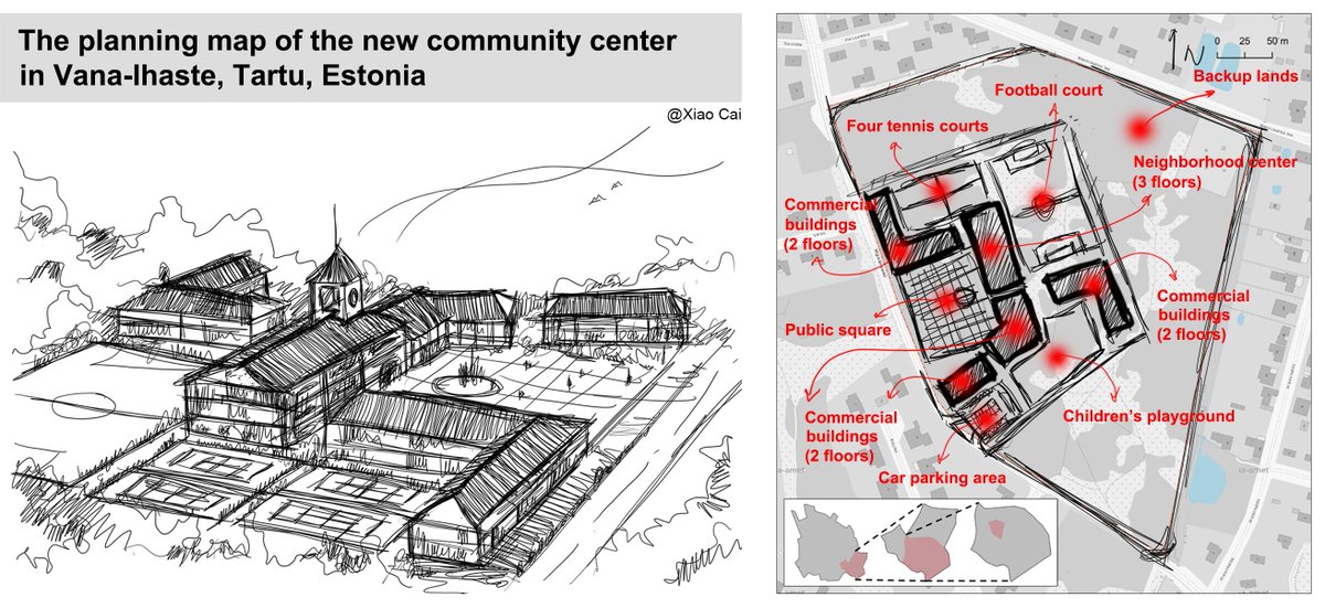 DigitalGeographyLab (@digigeolab) on Twitter photo #30daymapchallenge day 10 - Pen & paper
This planning map (draft) was created by Xiao Cai. It aims to enhance the sense of community in the Vana-Ihaste neighborhood (Tartu, Estonia), as existing residents have no such public place to interact with each other. #30daymapchallenge day 10 - Pen & paper
This planning map (draft) was created by Xiao Cai. It aims to enhance the sense of community in the Vana-Ihaste neighborhood (Tartu, Estonia), as existing residents have no such public place to interact with each other.