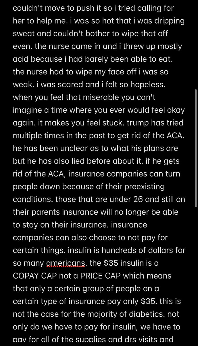 sydccarlson's tweet photo. this is all over the place but if you're wondering why your t1d don't want you in their lives if you voted against them having healthcare. https://t.co/TTTaaz5j9H