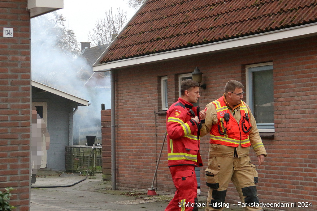 Brand in wasdroger op Sportterreinstraat in Wildervank