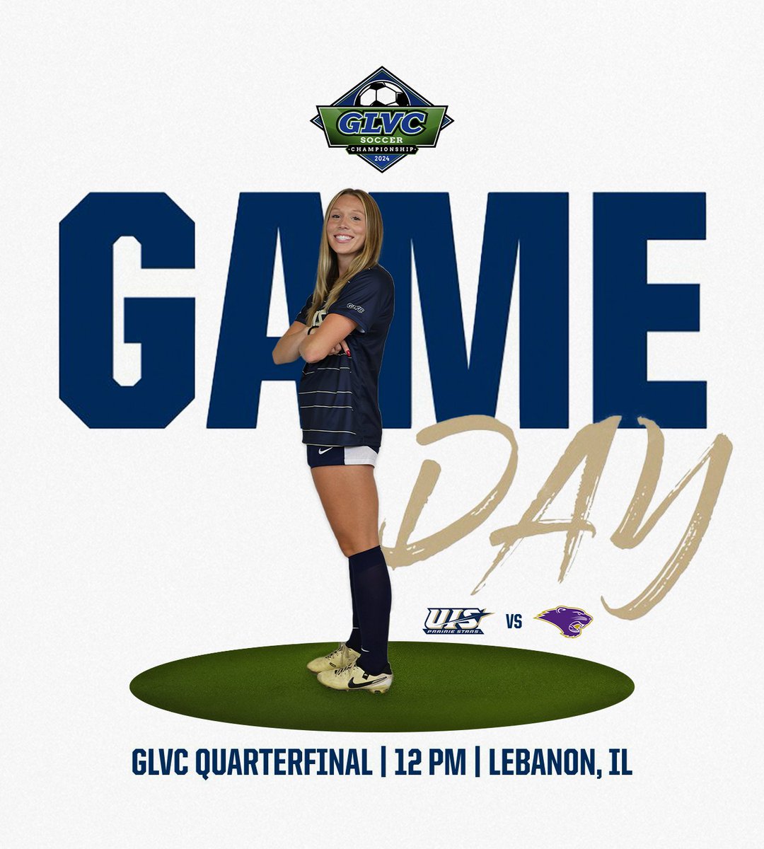 UISAthletics's tweet photo. 🚨 GLVC QUARTERFINALS 🚨

🕛 12 PM
🆚 McKendree Bearcats
📍 Lebanon, IL | Leemon Field
📺 GLVCSN https://t.co/uESfNzYSc7
📊 Live Stats https://t.co/oSCIKq7TOA

@UISWSoccer | #WeAreStars https://t.co/Yy8pYzLVLD