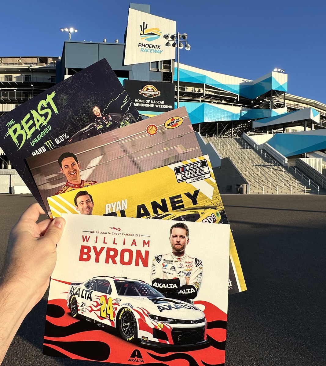PoconoRaceway's tweet image. 🚨Hero Card Giveaway🚨

We picked up a hero card from each of the #Championship4 drivers. Follow the instructions below to enter for your chance to win!

1. Like this post.
2. Repost this post.
3. Comment who you think will win the 🏆.

Winner will be chosen at random, Monday.