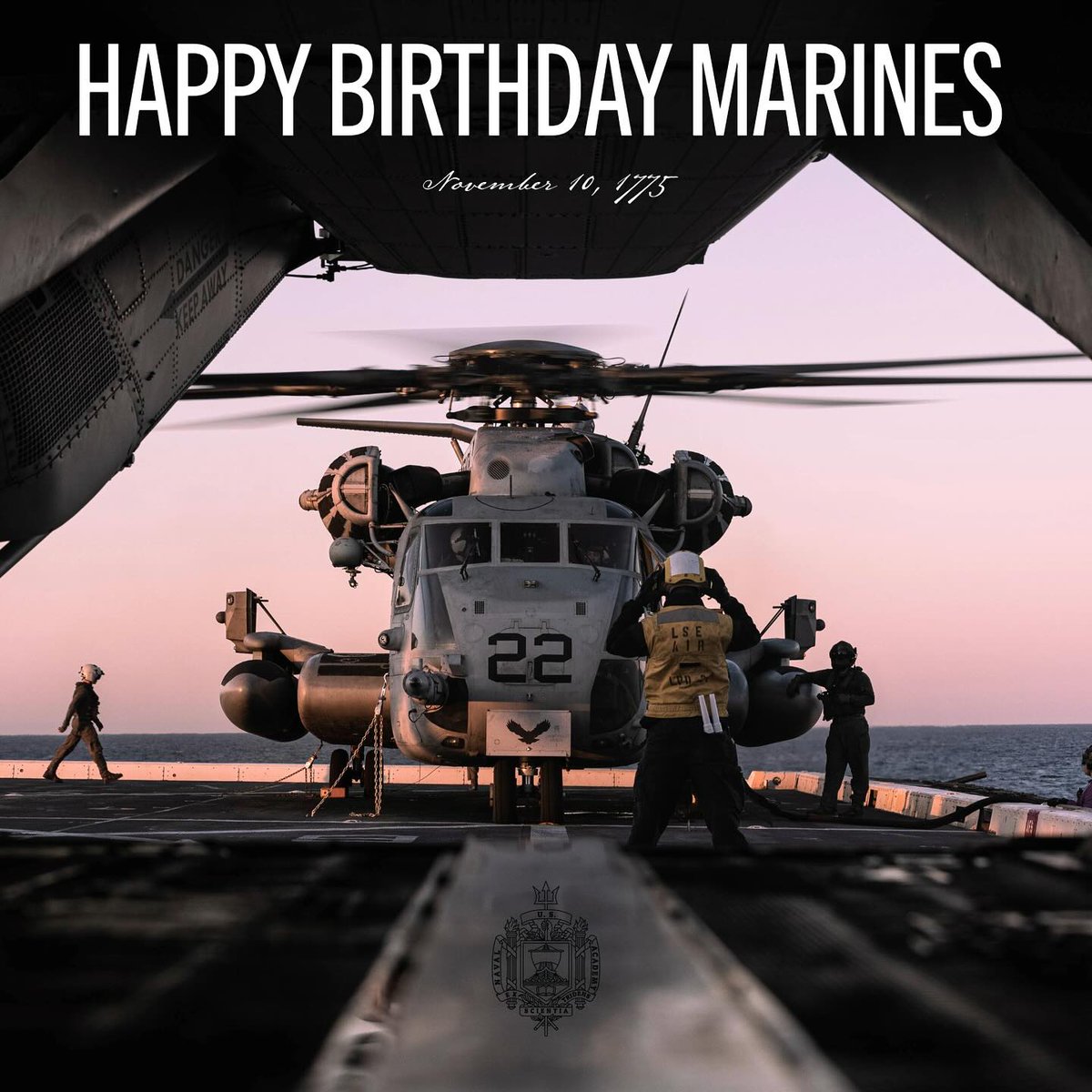 Happy Birthday to the United States Marine Corps! 

At the Naval Academy, about one quarter of each graduating class of midshipmen will commission into the Marine Corps. Today, Marines around the globe celebrate 249 years of success on the battlefield. Semper Fi!