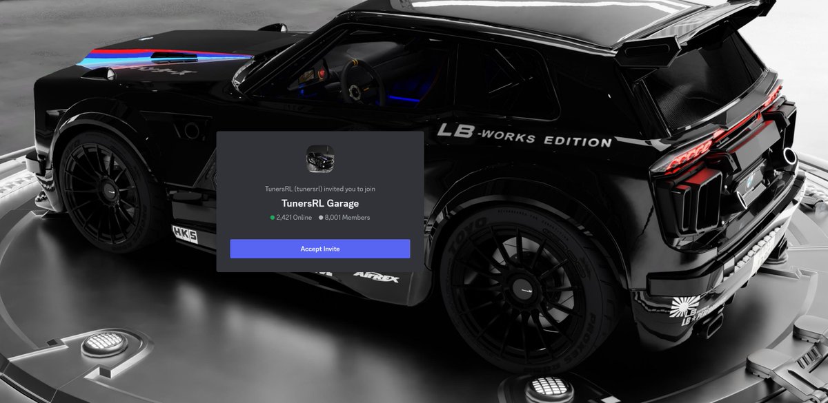 TunersRL's tweet photo. 8k members, join the server and equip your car with custom decals and wheels for @AlphaConsole 2.0
#bakkesmod #alphaconsole #RocketLeague
https://t.co/gfQfdAfVJq https://t.co/AnaBIYIIi2
