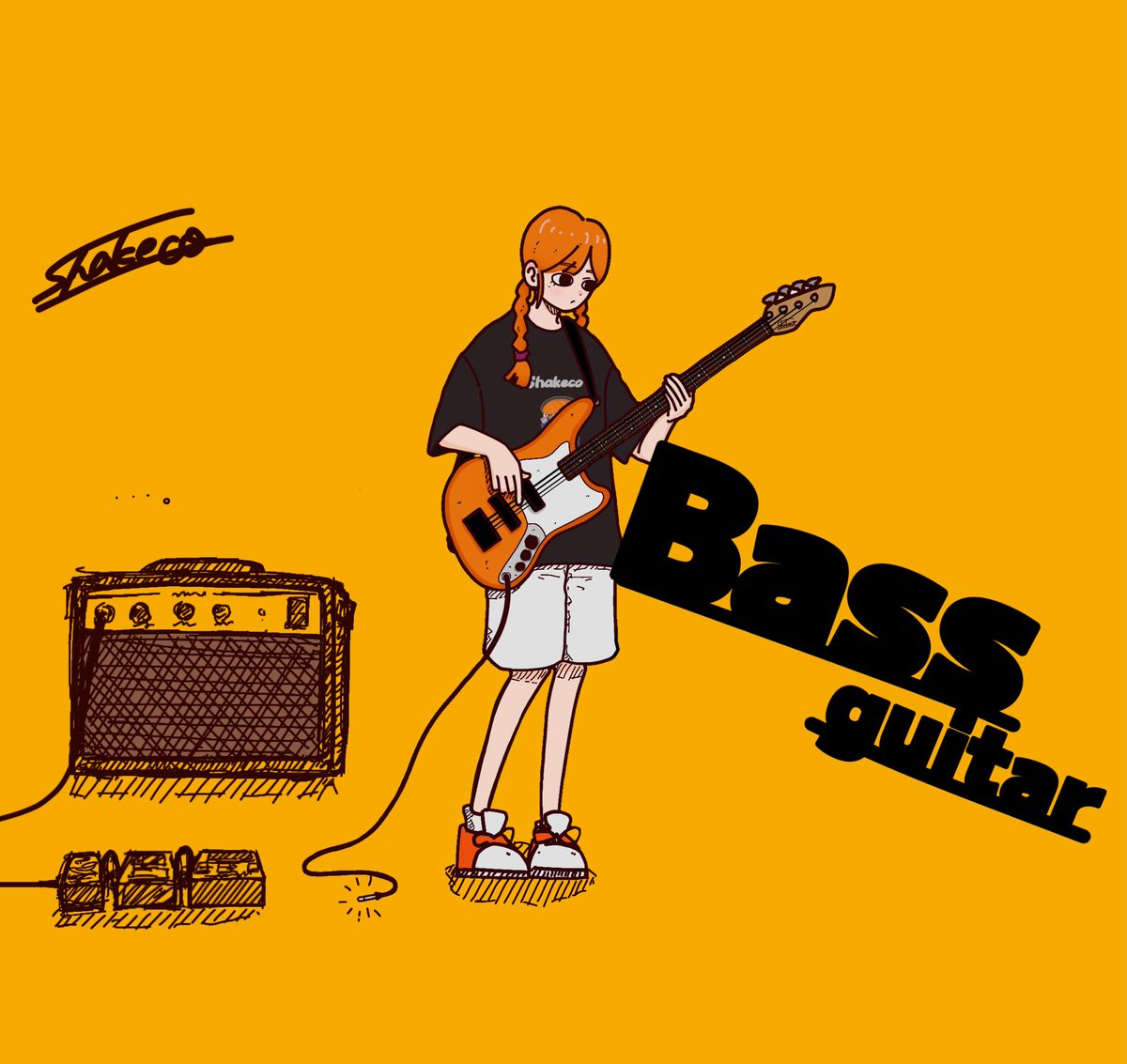 Shakeco024's tweet photo. ぼぼーん

#ベースの日 
#イラスト https://t.co/cO9j9GSacN