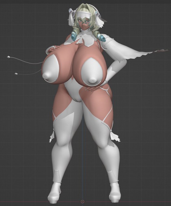 形作りは一通りやったのでポーズ付けてお写真。
後はUV並べとテクスチャかな 