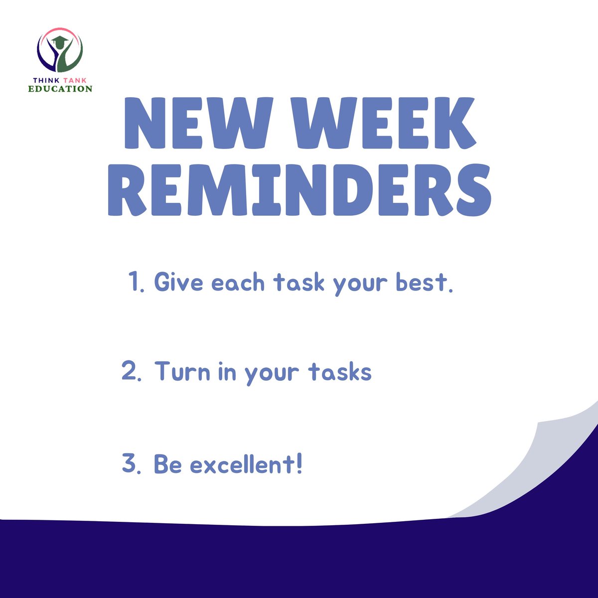 Wishing all our thinkers all over the world a happy new week ahead🎉🎉🎉🎉🎉.

Remember to give each task your best, turn in your tasks and be excellent.

#onlinetutor #onlineschool #virtualclass #onlineschoolforafricans.