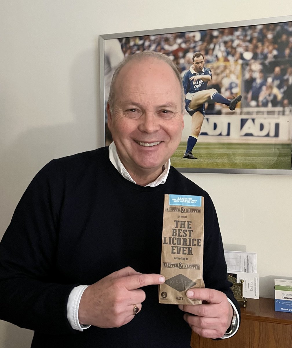 suthersuk's tweet photo. I don’t want to shatter anyone’s opinion of their former #cafc heroes but despite promising to bring me some more of the licorice he hooked me on, our former striker #AndyHunt came empty handed when I saw him at the @CAFCExPlayers gathering so I’ve had to buy my own! 😂 https://t.co/ATd8scT4vZ