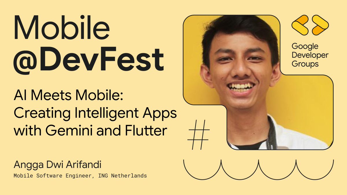 Angga Dwi Arifandi a seasoned Mobile Engineer with extensive experience in the software industry, specializing in Android, iOS, and Flutter cross-platform development...
Join us!
gdg.community.dev/events/details…
#devfest #devfest2024 #googledevelopergroups #faro #portugal #gdgfaro