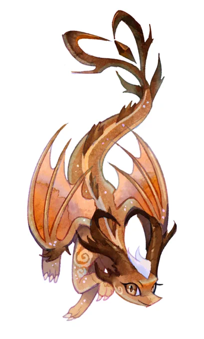 Commission of 's adorable dragon!