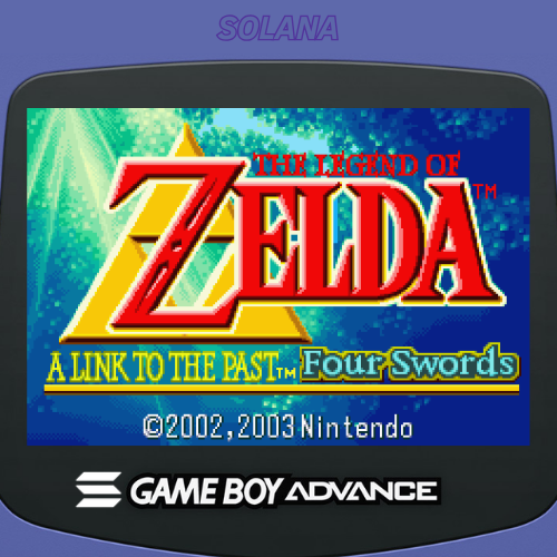solanaGBA's tweet photo. The Legend of Zelda: A Link to the Past and Four Swords

⚔️ Zelda: A Link to the Past &amp; Four Swords brings iconic nostalgia to GBA! 

Classic gameplay, beautiful colors, and Four Swords’ co-op mode make this the ultimate throwback for Zelda fans. 

#Zelda #FourSwords $sGBA https://t.co/ByFLYdXJzd