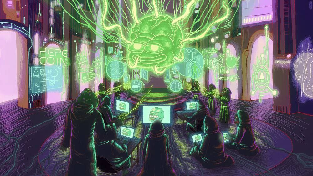 Daitaro01's tweet photo. 𝔹asedAI announced that they have reached Artificial General Intelligence aka AGI , a milestone that could redefine AI's role across all sectors - transforming everything from finance to healthcare to privacy. 

Central to @pepecoins & @getbasedai ecosystem are Brains, AI-powered entities minted by burning PepeCoin, creating an interwoven AI-mining economy. 

These Brains, each a highly autonomous agent, adapt, learn, and make independent decisions - capable of monitoring, recalibrating, and securing vast data in real-time without human input. 

Their flagship agent, the TFT Enforcer, exemplifies this potential, constantly optimizing DeFi operations by spotting anomalies, curbing fraud, and making DeFi more self-sustaining. 

Built on the 𝔹asedAI blockchain, Brains act as decentralized compute nodes, tapping into zk-LLM for cryptographic privacy in AI operations. 

Brain Credits, earned from burning PepeCoin, make Brains limited, valuable assets, positioning them as both technological and financial game-changers in the 𝔹asedAI-PepeCoin ecosystem. 

This AGI evolution heralds a new era, challenging traditional models of privacy, healthcare, and governance, and drawing a boundary-blurring line between autonomous agents and the future of global systems.

Mainnet will launch this month since it's ready.

#PepeCoin & #BasedAI will deliver the greatest AI & memecoin ecosystem to ever exist.