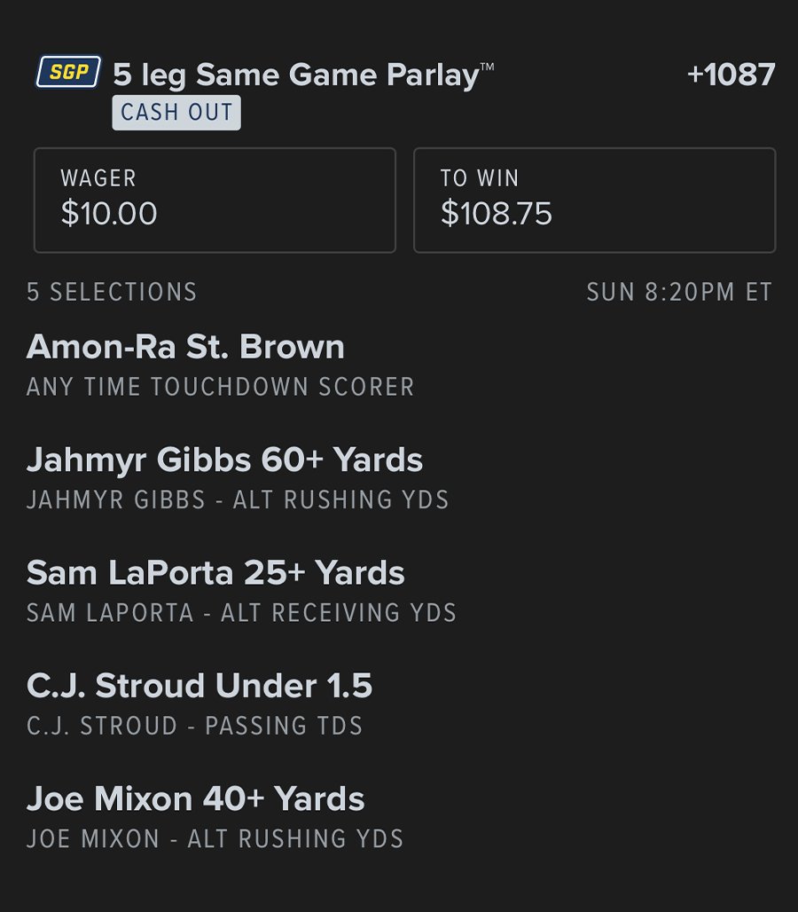 HOFApp's tweet image. +1000 Sunday Night Football Parlay🏈

This parlay hit in 100% of the last 3🚀

If it hits, we’ll send $100 to a follower who likes &amp;amp; RTs!